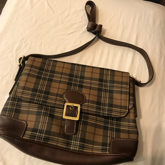 Bags Vintage Style Brown Plaid Purse Poshmark